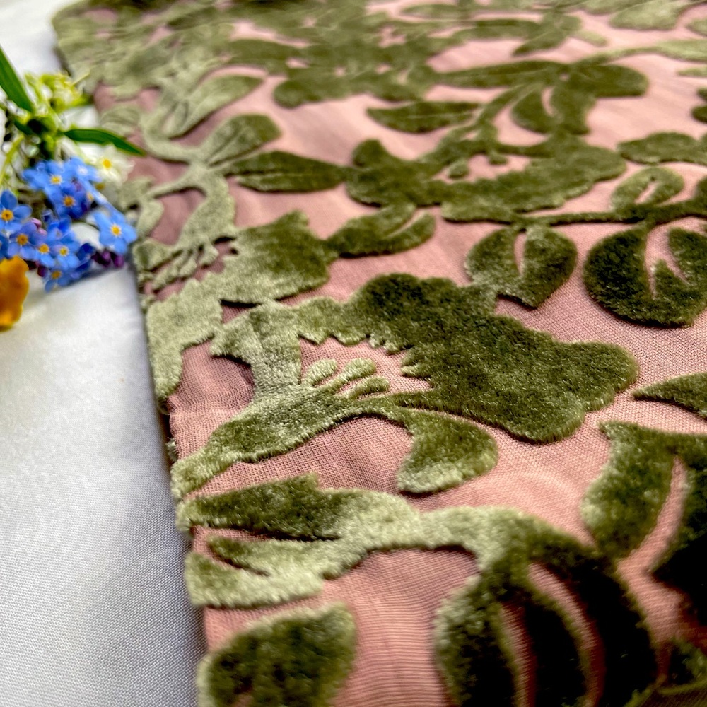 Victorian Silk Blend Velvetty Flower Fashion Scarf